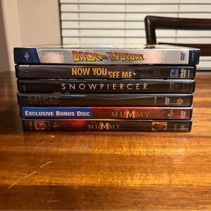 Action Adventure Movies DVDs Bundle Batman, Back to the Future, Now You See Me